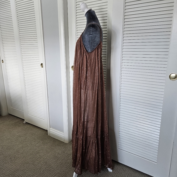 Anthropologie NWT sheer summer dress/ swimsuit cover up. Low scoop back Size L - Picture 7 of 10